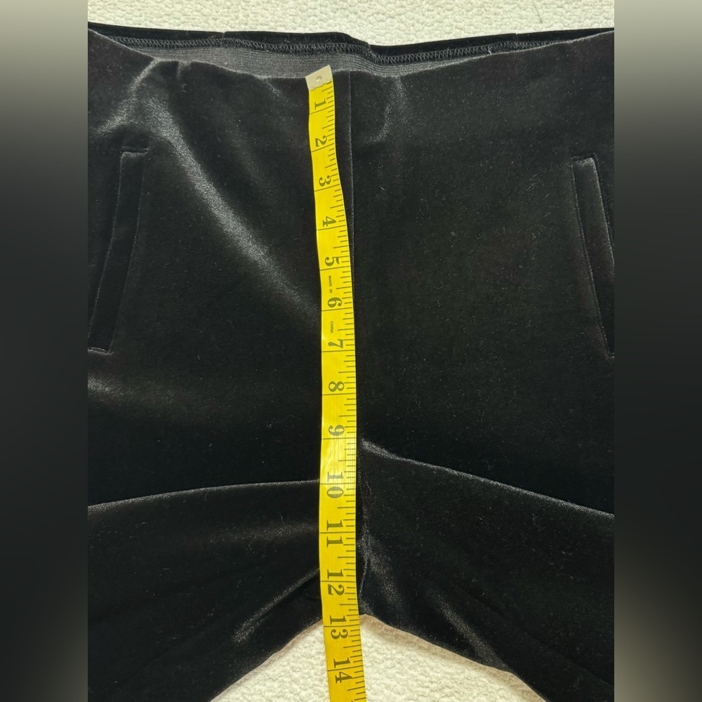 CHICOS Black Velvet Straight-Leg Pants - Picture 3 of 9